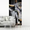 Stier - Hoorns - Snuit - Goud fotobehang vinyl groot -woonkamer