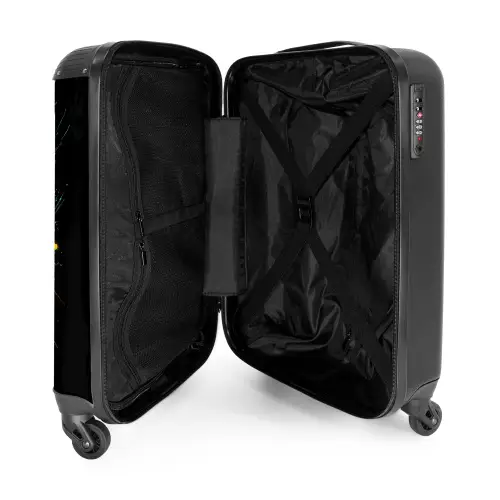Paardrijden met felle kleuren NBS - Handbagage koffer - Unisex middel -binnenkant