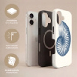 Blauw - Schelp - Spiraal Toughcase MagSafe Apple iPhone 17 klein -USP_Lagen_DE