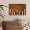 Pollepel - Kruiden - Eten - Specerijen - Tafel canvas 2cm klein -sfeer1