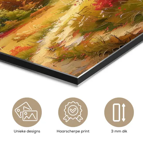 Landschap - Illustratie - Natuur aluminium wit klein -closeup_NL