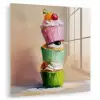Cupcakes - Gestapeld - Kleurrijk - Fruit plexiglas 5mm klein -zzzproduct_nieuw