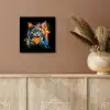 Kat - Graffiti - Kleurrijk - Wafel - Eten aluminium wit klein -sfeer4