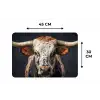 Stier - Kleurrijk - Hoorns Placemat vinyl groot -specs
