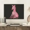 Zebra - Roze - Gestreept PET vilt klein -sfeer1