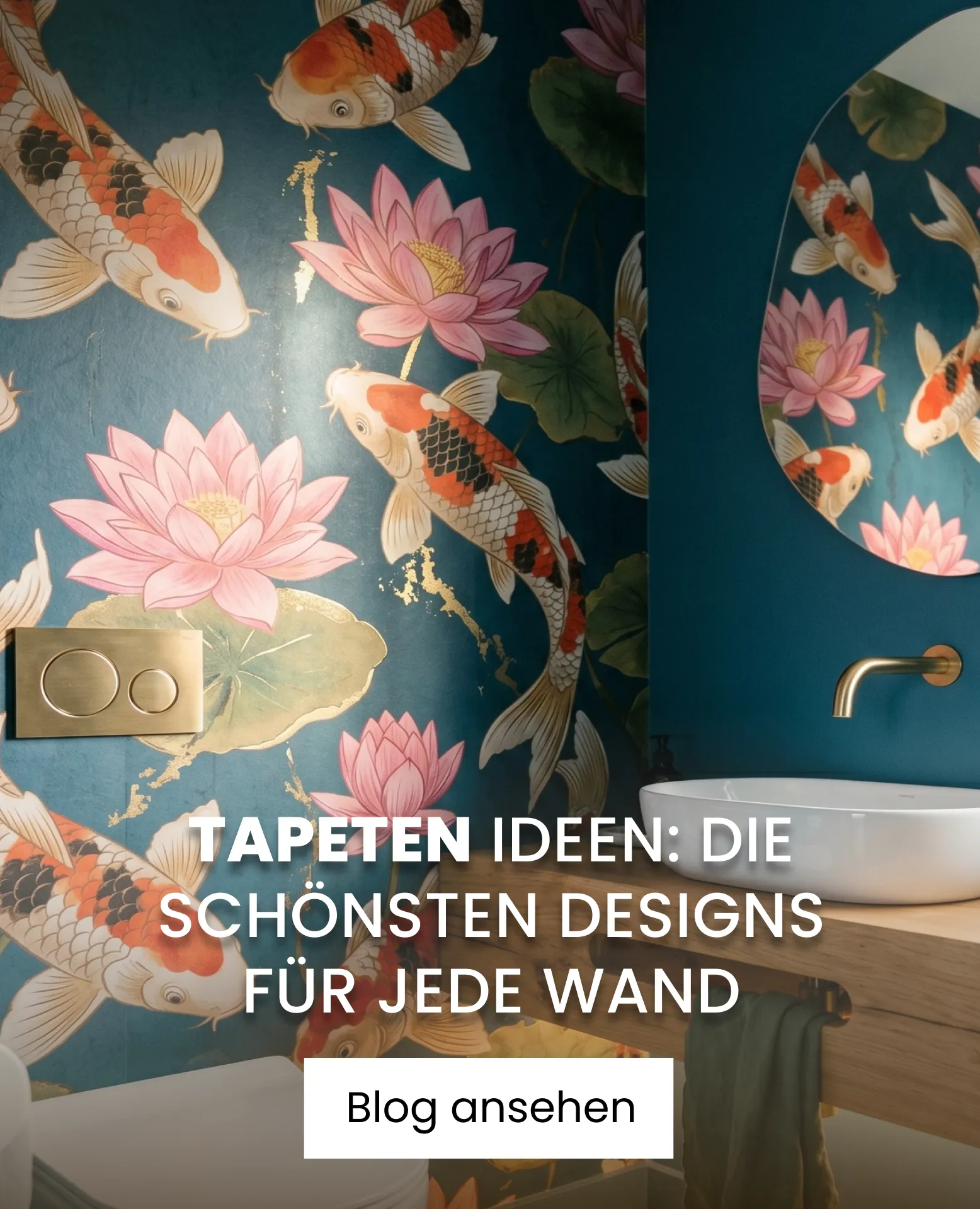 tapete ideen toilette