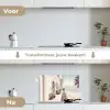 Terras - Stoelen - Strand - Beige keuken achterwand spatscherm klein -voor_na_NL