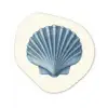 Ribbels - Blauw - Schelp Wandcirkel Organisch Forex 3mm klein -3d