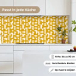 Geel - Beige - Patroon keuken achterwand 2 middel 871 -sfeer4_DE