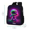 Space karate neon Rugzak - Zwart middel -productfoto_formaten