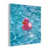 Badeend - Dobberend - Roze plexiglas 5mm klein -z3d