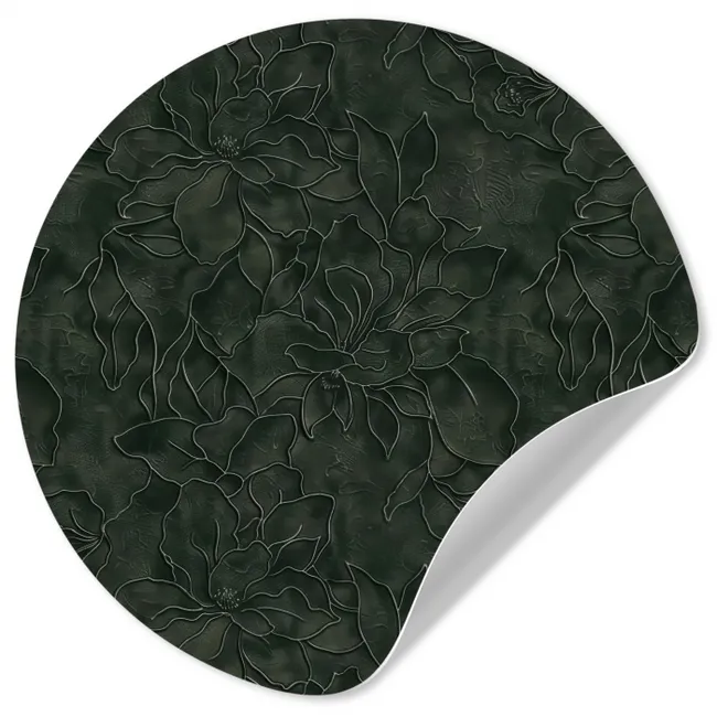 Behangcirkel - Bloemen - Lijnen - Groen