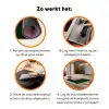 Donkergroen - Tekst - Schaduw - Grafisch Inductie beschermer vinyl 3mm klein -zzzzzzz-td-werking