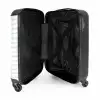 Strepen patroon groen NBS - Handbagage koffer - Kinderen Unisex middel -binnenkant