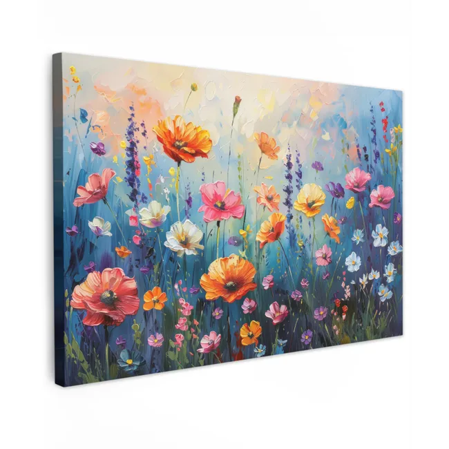 Buiten canvas - Bloemen - Natuur - Waterverf - Kunst