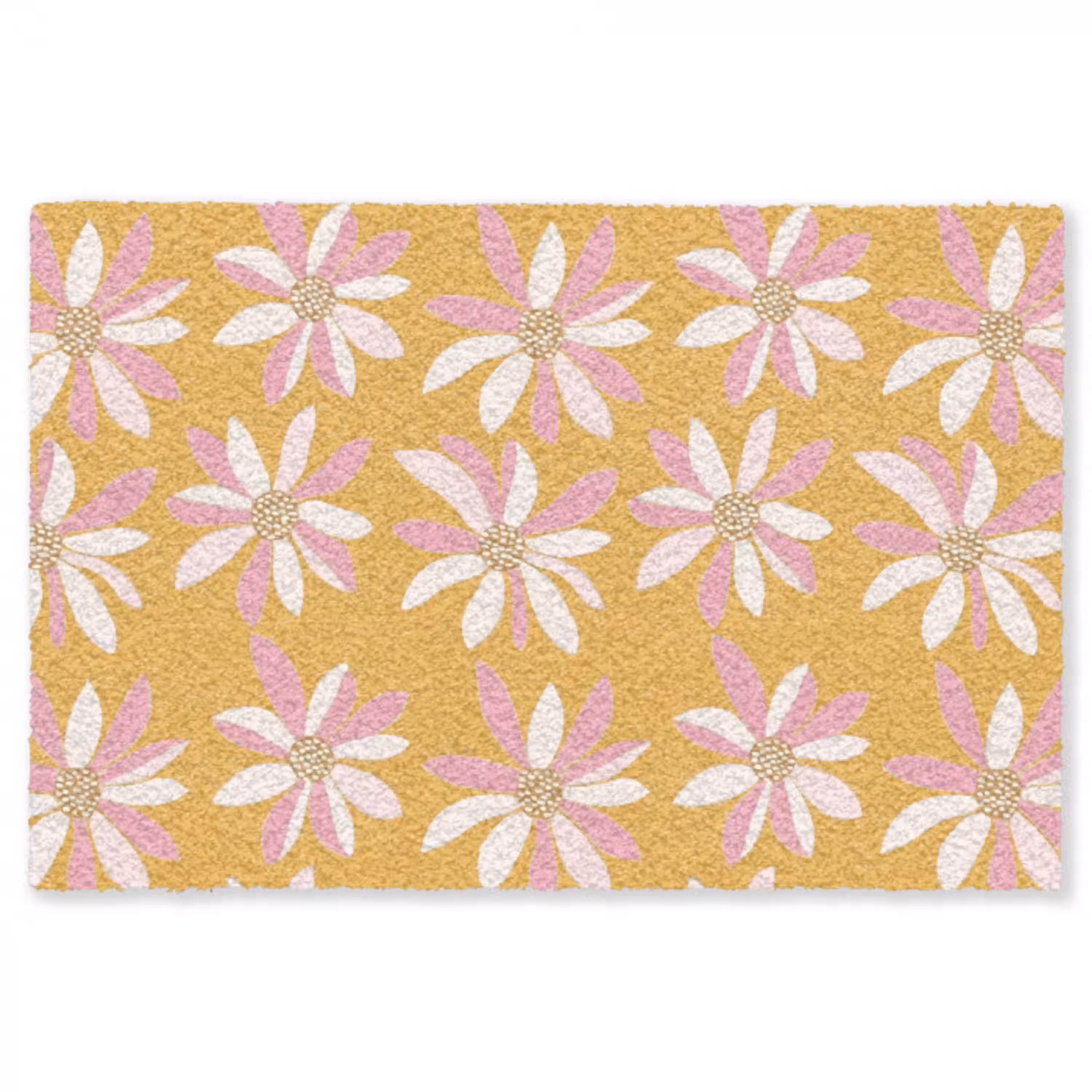 Bloemen - Modern - Geel Vloerkleed Rechthoek klein 1091 -3d
