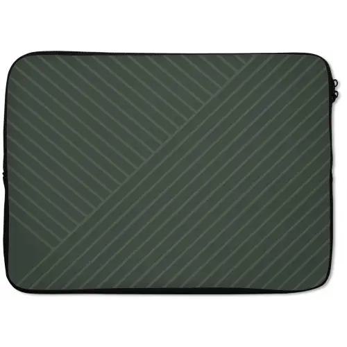 Lijnen - Abstract - Groen - Minimalistisch laptophoes neopreen klein -zkaufland3dotto