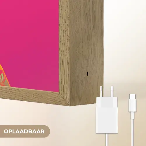 Kameel - Bloemen - Kimono - Waaiers Light Box met batterij (Wandlamp) middel -USP_websiteoplaadbaarNL