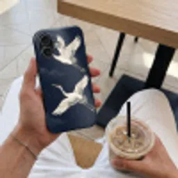 Kraanvogels - Nachthemel - Blauw Toughcase MagSafe Apple iPhone 17 klein -Sfeer1M