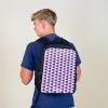 Schubben - Patroon - Blauw - Roze Rugzak - Zwart middel -sfeer8