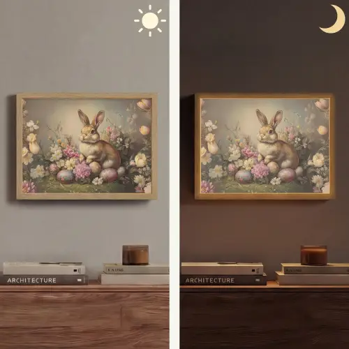 Haas - Stilleven - Bloemen Light Box met batterij (Wandlamp) middel -sfeer3