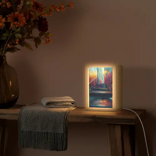 Architectuur - Neon - Trap - Graffiti Light Box met kabel (Tafellamp) klein -sfeer4