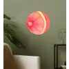 Grapefruit - Roze - Levendig Wandcirkel behangsticker klein -sfeer2