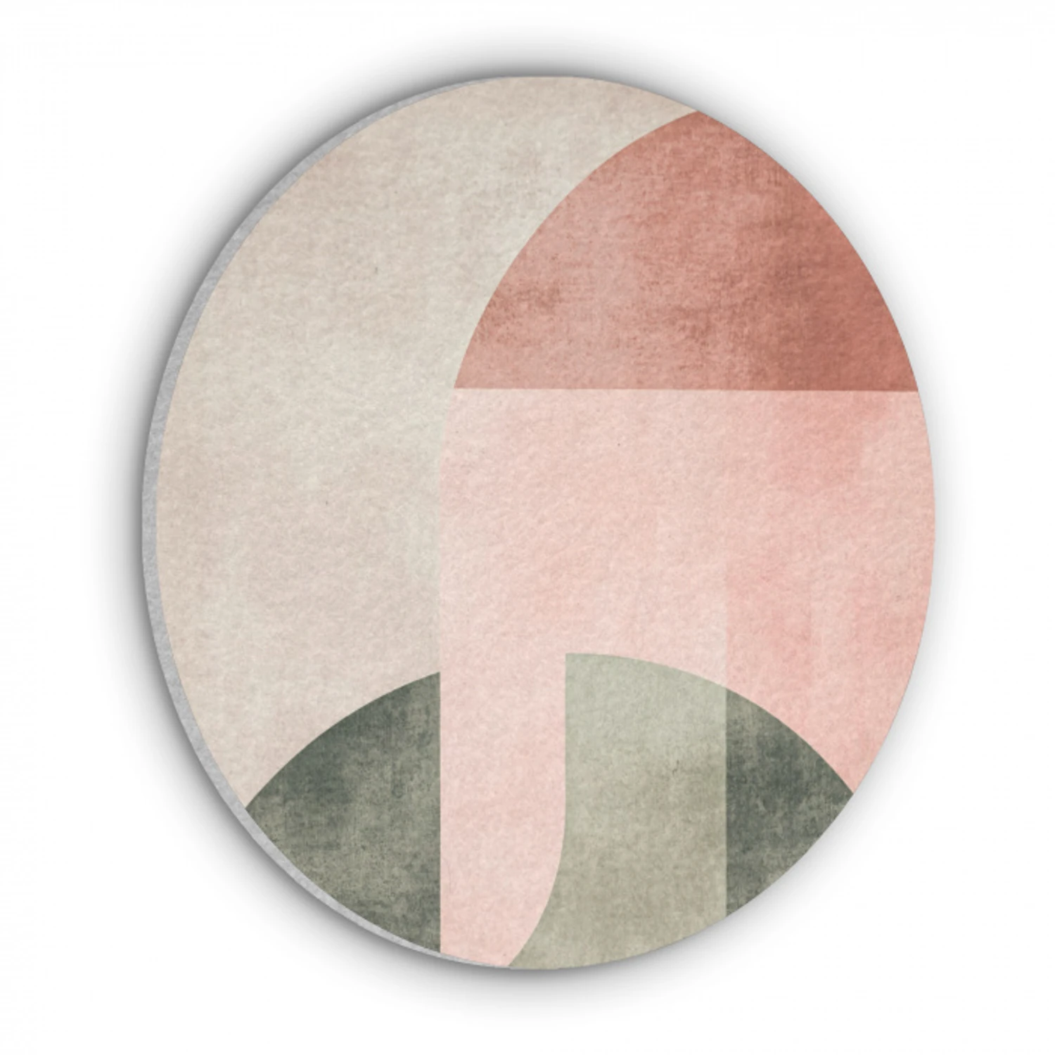 Cirkel - Abstract - Roze Akoestische PET Vilt - Rond klein -3d