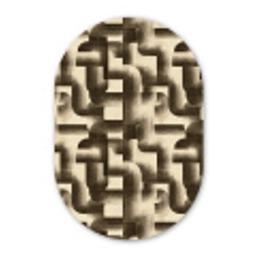 Abstract - Retro - Zwart Wandcirkel Ovaal Forex klein 630 -3d