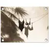 Badkleding - Palmbomen - Schaduw - Tropisch tuinposter los doek klein -3d