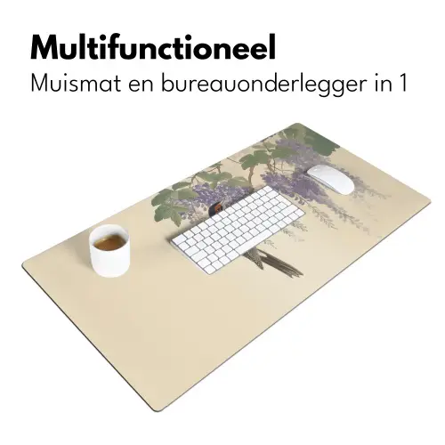 Specht - Bloemen - Paars Muismat XXL klein -sfeer4