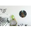 Kerst - Magie - Bos - Kleurrijk Wandcirkel aluminium klein -kinderkamer