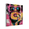 Portret - Vrouw - Abstract - Zonnebril aluminium wit klein -3d