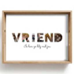 Vriend - Lettercollage Dienblad Rechthoek middel -z3d_shopping