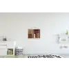 Vlakken - Abstract - Bordeaux - Lijnen textielposter latten blank klein -kinderkamer