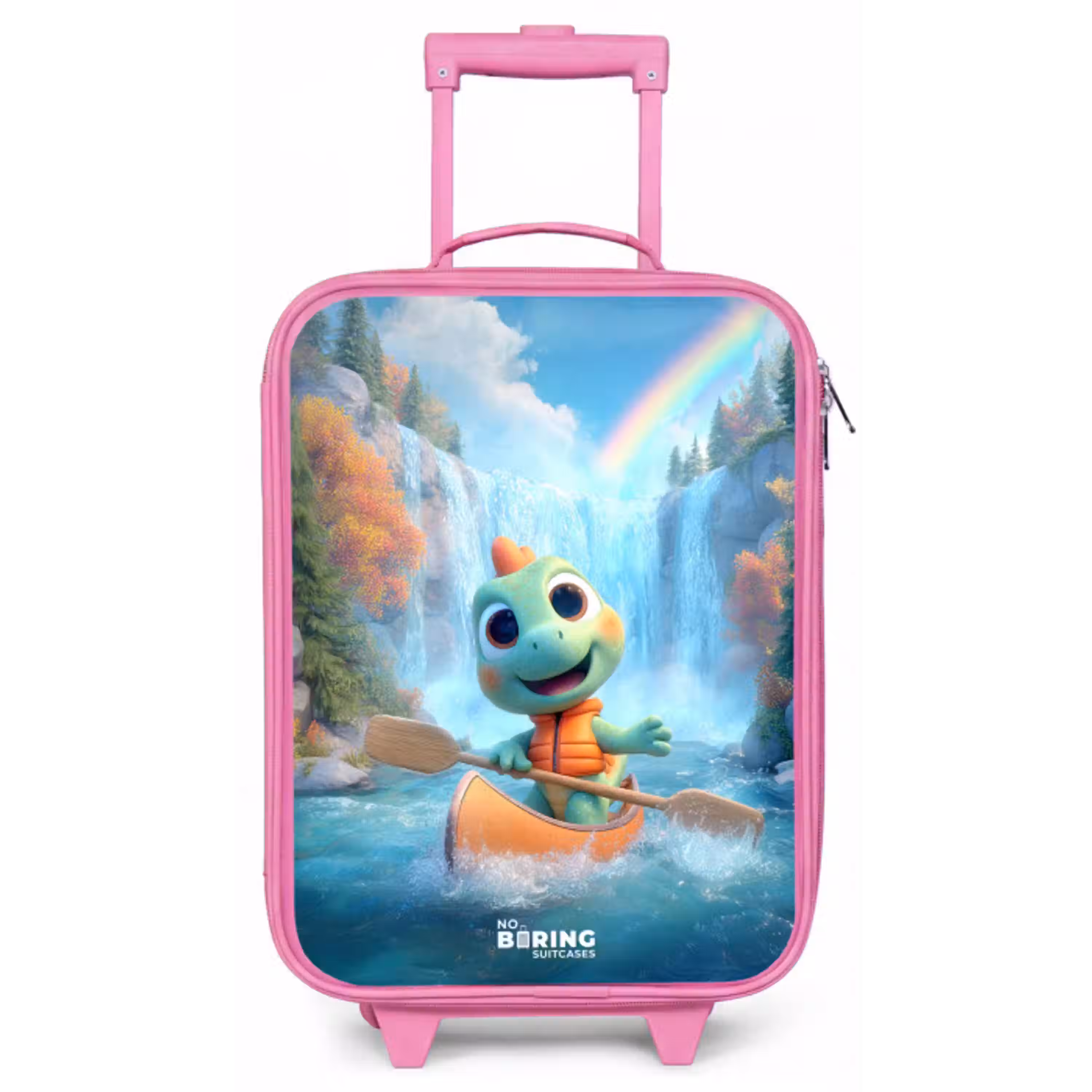 Dino - Natuur - Waterval Kinderkoffer - Roze klein -zz3dotto