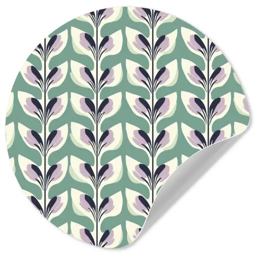 Retro - Modern - Groen Wandcirkel behangsticker klein 186 -3d