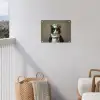 Kat - Kokskleding - Zwart - Wit tuinposter los doek klein -sfeer8
