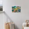 Heuvellandschap - Fantasierijk - Kleurcontrasten tuinposter los doek klein -sfeer8
