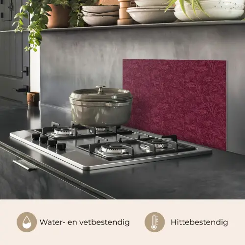 Bladeren - Patroon - Paars keuken achterwand spatscherm klein 900 -usp_NL
