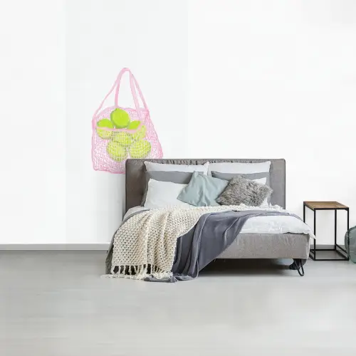 Netzakje - Roze - Illustratie - Limoenen fotobehang vinyl groot -slaapkamer