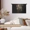 Siergras - Pluimen - Verlichting - Zwart Wandkleed katoen klein -sfeer1