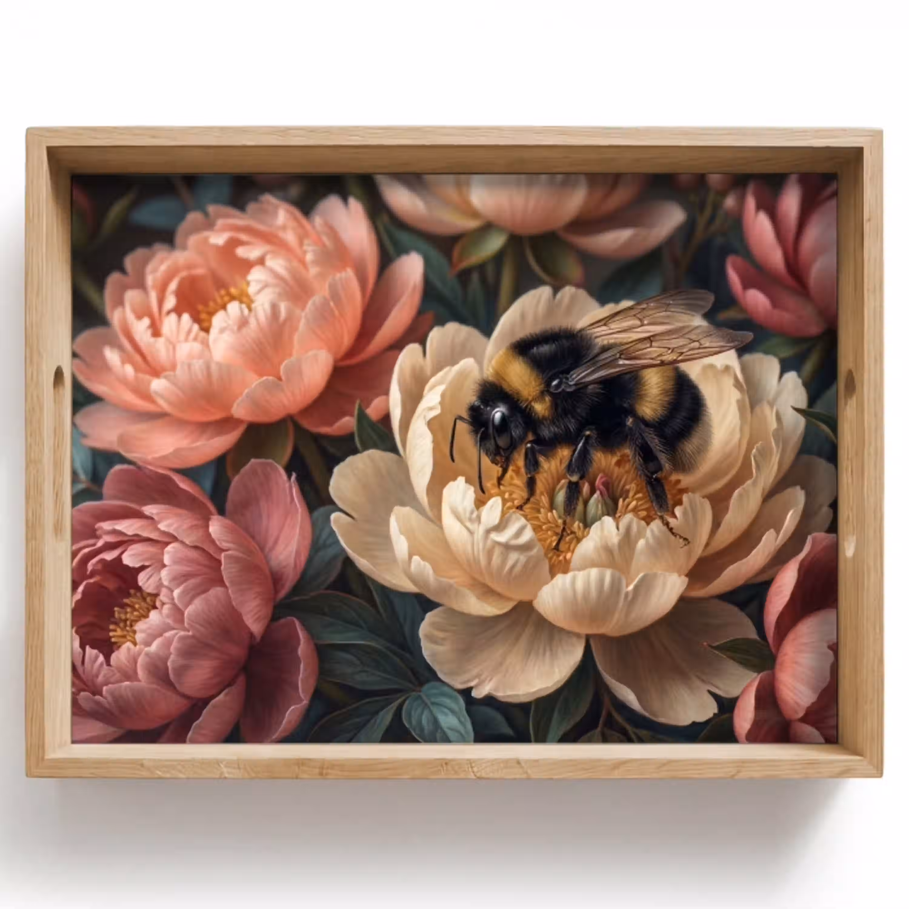 Bloemen - Insect - Natuur - Roze Dienblad Rechthoek middel -z3d_shopping