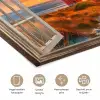 Doorkijk - Raam - Vuurtoren - Zonsondergang - Strand poster papier klein -closeup_NL