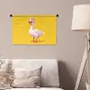 Eend - Zonnebril - Geel Wandkleed katoen klein -sfeer4