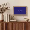 Why not - Blauw - Handgeschreven Light Box met kabel (Tafellamp) klein -sfeer2