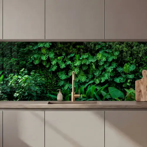 Natuur - Bos - Groen - Monstera keuken achterwand 2 middel zz_3dshopping