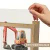 Graafmachine - Oranje - Illustratie - Minimalistisch Light Box met kabel (Kinderlampje) klein -USP_websiteprintNL