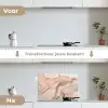 Marmer - Roze - Rosé keuken achterwand spatscherm klein -voor_na_NL