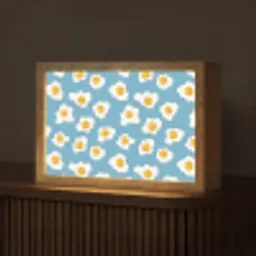 Eieren - Dooiers - Blauw Light Box met kabel (Tafellamp) klein 924 -z3d_website
